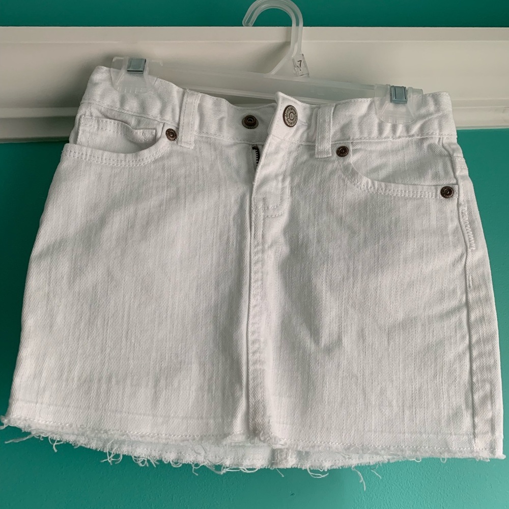 Kids Old Navy White Jean Skirt